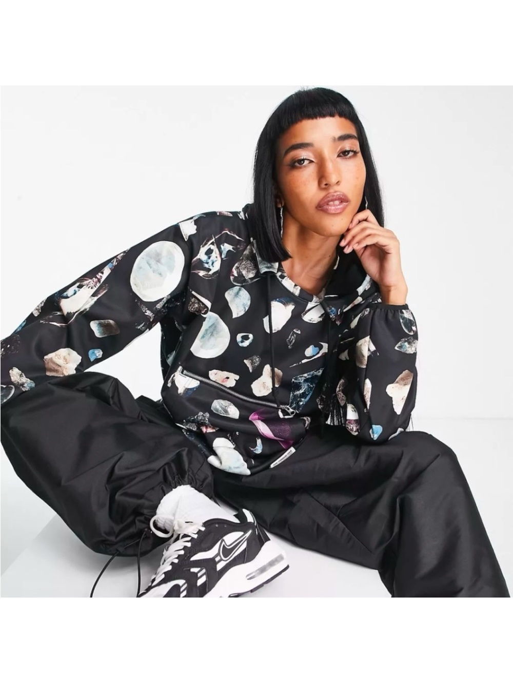 Nike DriFit Standard Issue Gemstone Basketball Pullover Hoodie Size XS